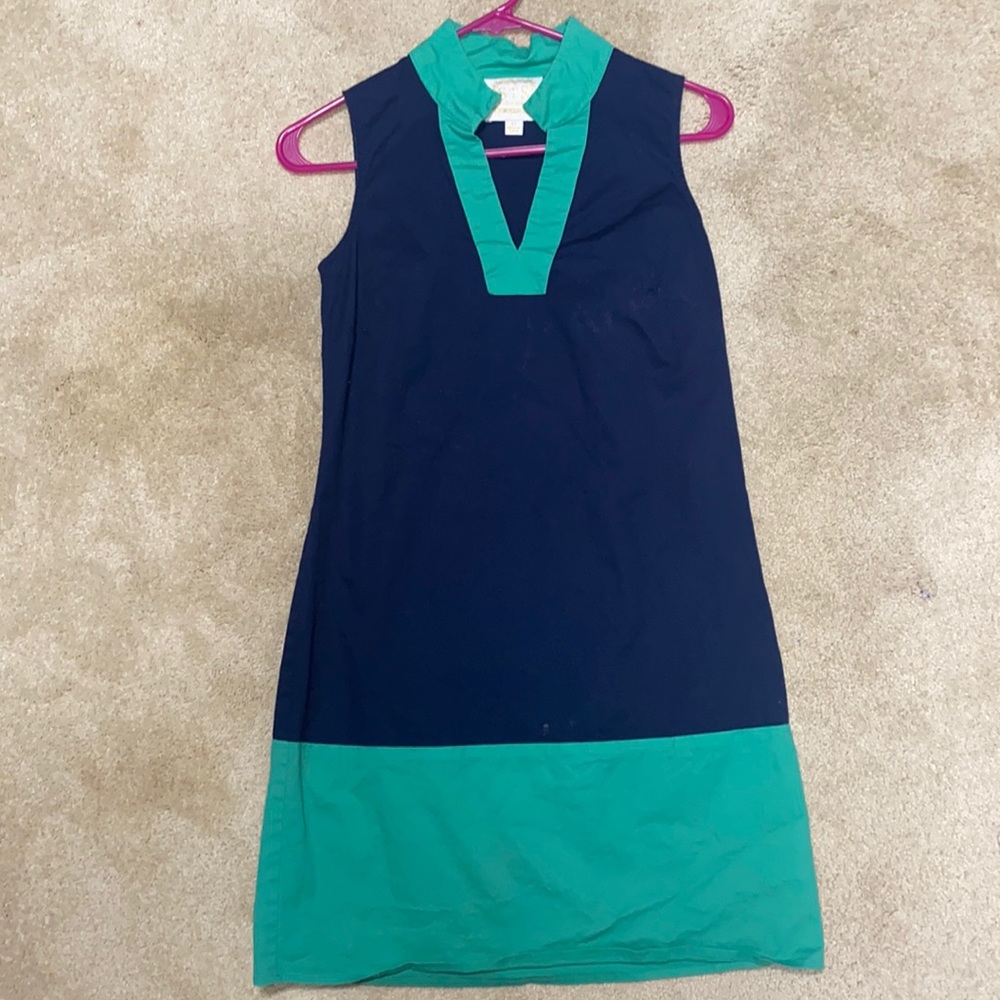 Green and navy STS dress